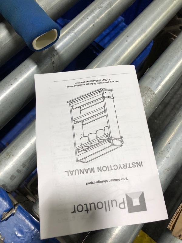 Photo 1 of ** FINAL SALE SOLD AS IS VENTA FINAL VENDIDO TAL CUAL, SIN DEVOLUCIONES**
Pull Out Cabinet Organizer 8" Soft-Close Wood Pullout Shelf Organizer for Utilities Kitchen and Bathroom Base Cabinets, Slide Out Spice Rack