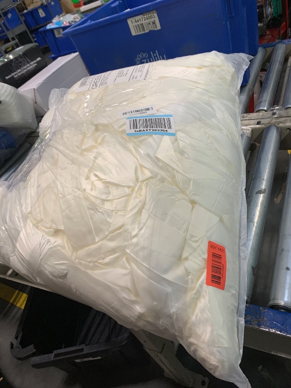 Photo 1 of ****FINAL SALE NOT RETURNS****MOVE OVER Satin Ruffle Comforter Set 8 Pieces Bed in a Bag King Size Silk Like Satin White Waterfall Ruffle Comforter Set 8 Pieces Girls Romantic Layers Ruffled Bedding Set for All Seasons