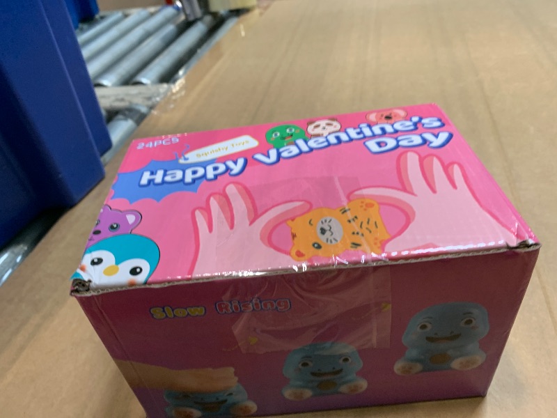View 2 of **10 PCS**KissFuture Valentines Day Gifts for Kids, 24PCS Prefilled Valentines Box with Animal Squishy Toys, Valentines Day Gifts for kids Classroom, Valentines Exchange Gifts for Girls Boys School