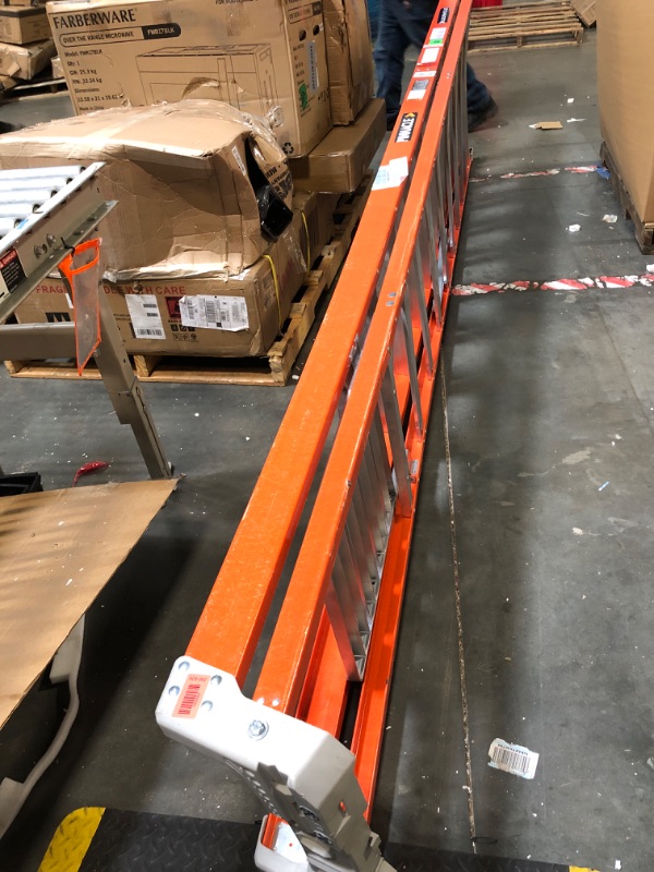 Photo 1 of **DAMAGE**Louisville Ladder 10-Foot Fiberglass Pro Platform Ladder with Extended Rail, 300-Pound Capacity, Type IA, FXP1710