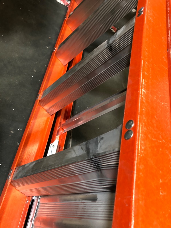 Photo 1 of **DAMAGE**Louisville Ladder 10-Foot Fiberglass Pro Platform Ladder with Extended Rail, 300-Pound Capacity, Type IA, FXP1710