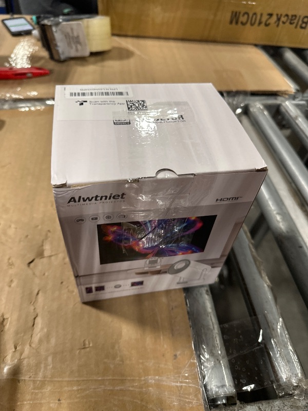 Photo 1 of ?Electric Focus?Mini Projector with WiFi 6 and Bluetooth 5.4, Smart Portable Projector 4k Support, 5W Soundbase Speaker, Auto Keystone 180° Rotation, Home Outdoor Movie Proyector HY300Ultra