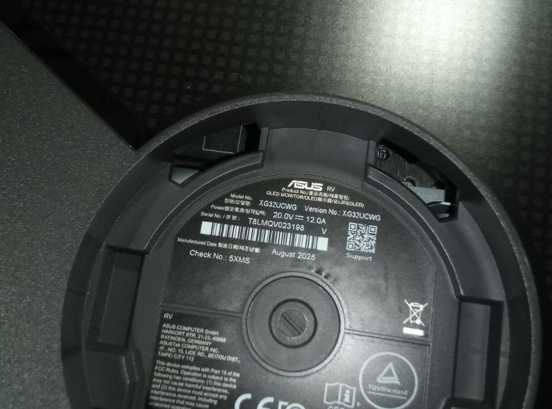 Photo 1 of ***MISSING 3 prong power cord for power adapter*** ASUS ROG Strix 32” 4K OLED Gaming Monitor (XG32UCWG) - TrueBlack Glossy OLED, Dual Mode (4K@165Hz, FHD@330Hz), 0.03ms, G-SYNC Compatible, Neo Proximity Sensor, USB-C, HDMI 2.1, 3 yr Warranty***MISSING 3 p