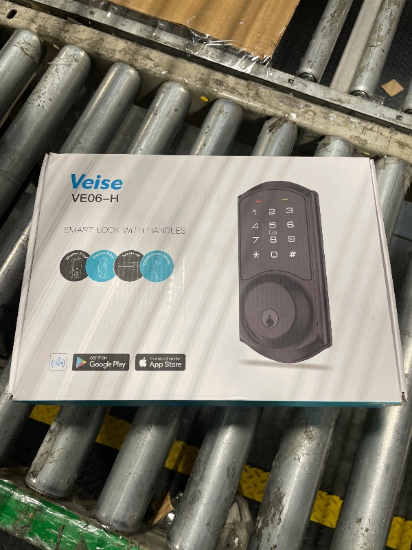 Photo 1 of ****It is incomplete—it is missing the keys****
Veise VE06-H Smart Front Door Lock Set, App Control, Keyless Entry Deadbolt with Lever Handle, Electronic Digital Touchscreen Keypad, Auto Lock, Easy Install, Satin Nickel