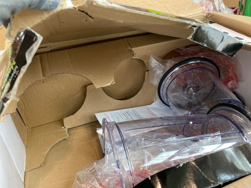 Photo 1 of **MISSING PARTS/check clerk comments**
Ninja QB1004 Blender/Food Processor with 450-Watt Base, 48oz Pitcher, 16oz Chopper Bowl, and 40oz Processor Bowl for Shakes, Smoothies, and Meal Prep,Black