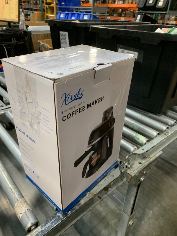 Photo 1 of **MISSING PARTS**
XIXUBX Coffee Machine, 3.5 Bar Espresso & Cappuccino Machine with Steam Wand, Compact Design Coffee Maker for Latte, Safety Lock & Tritan Cups, 800w, Black