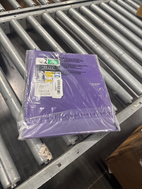 View 2 of ****purple color****Five Star 2 Pocket Folders with Prong Fasteners, Stay-Put Folder, Folders with Pockets, Color Selected For You, 1 Count (34030)