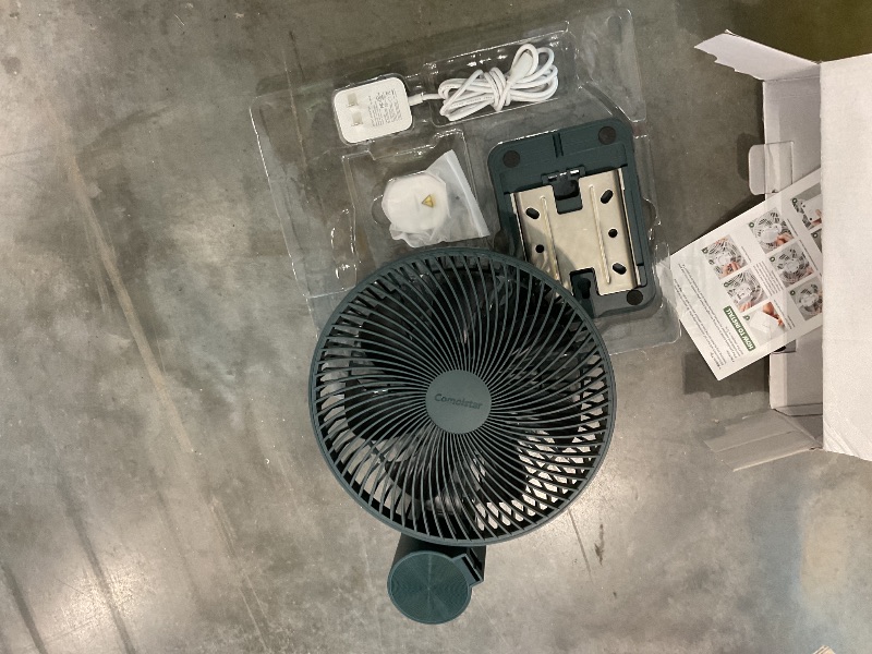 Photo 1 of **PARTS ONLY**8.5-Inch Quiet Wall-Mounted Oscillation Fan with Remote & Timer, 4-Speed Adjustable for Small Bathrooms, Indoor Bedroom Cooling for RV, Adjustable Tilt, 5.92 ft Cord, Garage Cooling Fan for Home