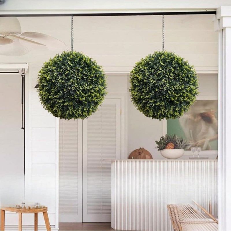 Photo 1 of 1.57 FT 2PC Artificial Topiary Balls,Faux Topiary Cedar Balls for Home Indoor and Outdoor Decor