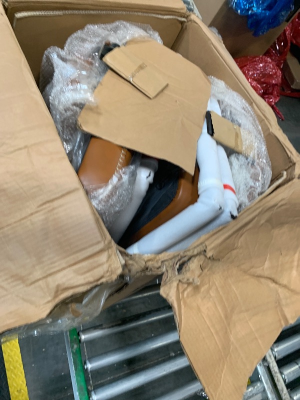 Photo 1 of ***ONLY 2 CHAIRS*** VASAGLE EKHO Collection - Dining Chairs Set of 4, Upholstered Kitchen Chairs, Comfortable Seat, Synthetic Leather with Stitching, Mid-Century Modern, Easy Assembly, Living Room Lounge, Caramel Brown