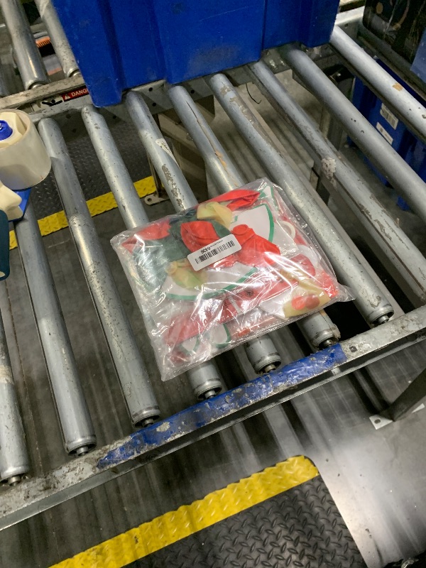 Photo 1 of ?Jorvian Christmas Birthday Decorations - Red & Green Merry Birthday Banner Background, Hanging Swirls, Paper Pompoms, Honeycomb Balls, Xmas Tree & Hat for Merry Christmas Party Decorations