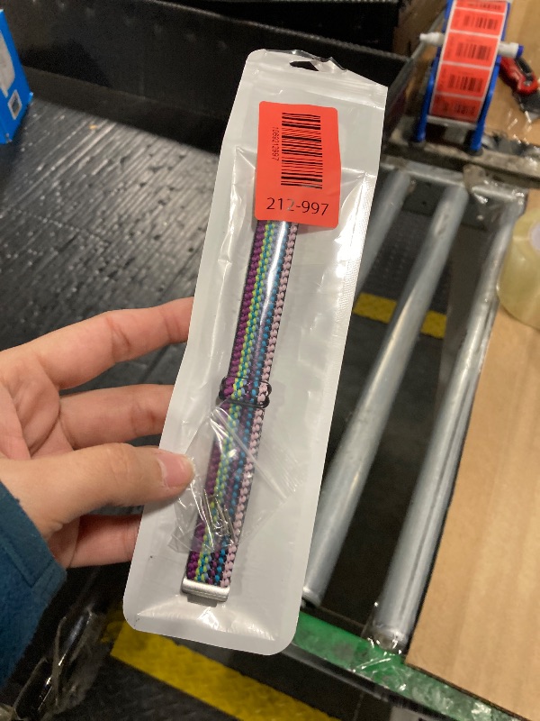 Photo 1 of ?2Pack? Elastic Watch Band Compatible with Fitbit Inspire 2/ Inspire/Inspire HR,Woven Soft Nylon Sport Breathable Wristband Replacement Women Men for Fitbit Inspire?Stripe-Embroidery Blue?