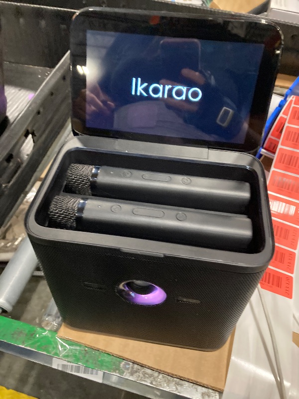 Photo 1 of NO PACKAGING**** Ikarao Karaoke Machine for Adults, with Lyrics Display Screen, 32GB Karaoke Tablet, 2 Wireless Microphones, Karaoke Speaker with Autotune EQ, Connect TV, Portable Karaoke System for Home Outdoor Party