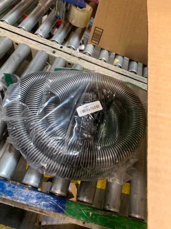 Photo 1 of 1-7/8-inch Shop Vacuum Hose for Ridgid Wet/dry Vac Replaceable Parts #WS17823A,10 Feet Long, Silver Black 1Pcs.