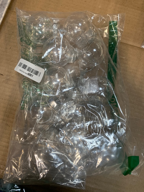 Photo 1 of 12 Pcs DIY Clear Plastic Fillable Balls Ornament,Removable Top Clear Hanging Ball,2.36Inch Christmas Ornaments Balls for Halloween, Christmas, Birthday, Wedding,Party,XmasDecorm,DIY Crafts(60mm)