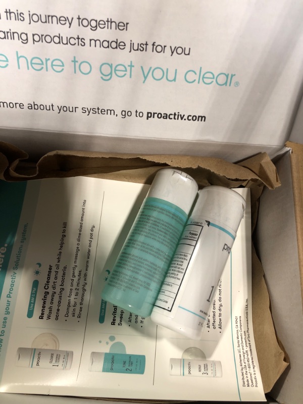 Photo 1 of ***one is missing***Proactiv 3 Step Acne Treatment - Benzoyl Peroxide Face Wash, Repairing Acne Spot Treatment for Face and Body, Exfoliating Toner - 30 Day Complete Acne Skin Care Kit