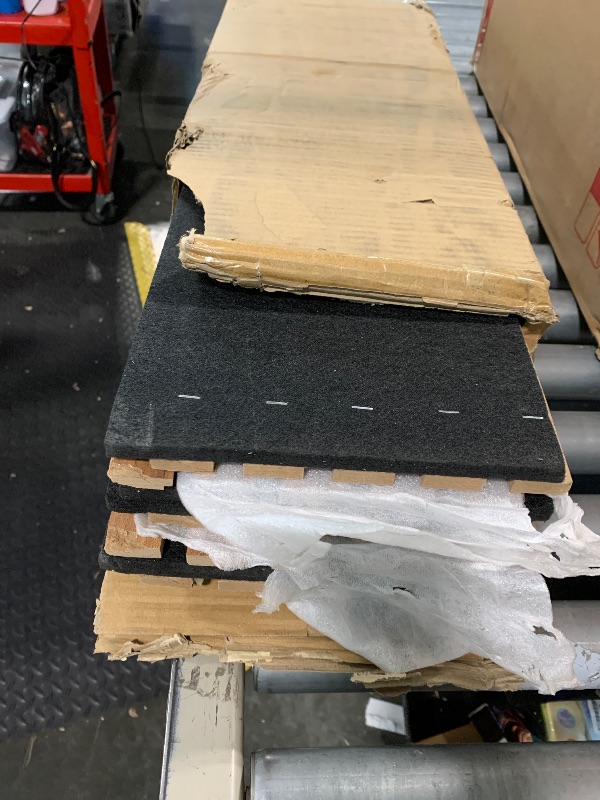 Photo 1 of ****missing parts are unknown****2-Pack Wood Panels for Wall - Acoustic Wood Slat Wall Panels, Soundproof Wooden Paneling for Interior Decor