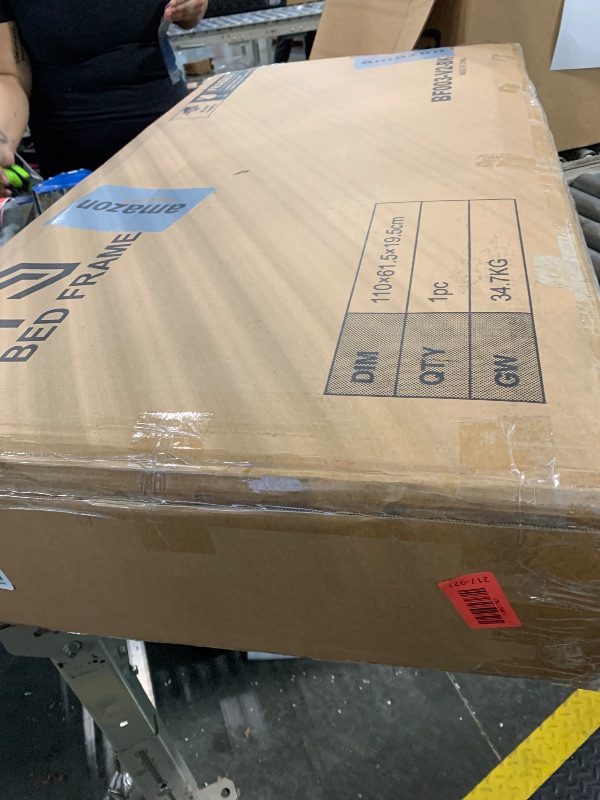 Photo 1 of ****missing parts are unknown*** Twin Bed Frame with 4 Storage Drawers and Charging Station,Twin Bed with Led Lights, 2 USB & 1 Type C, Adjustable Headboard 38.9/40.8 Inches, No Box Spring Needed, Black