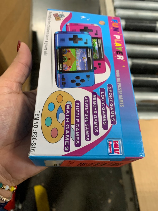 Photo 1 of *SCREEN IS DAMAGED**
Handheld Game for Kids -Preloaded 220 Retro Video Games, Portable Gaming Player with Rechargeable Battery 3.0" LCD Screen, Mini Arcade Electronic Toy Gifts for Boys Girls (Red)