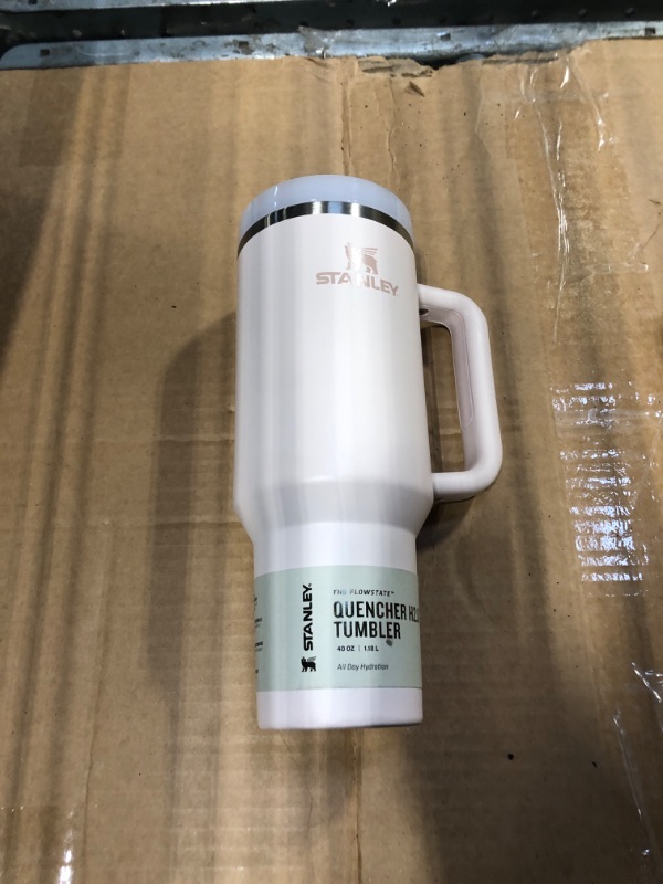 View 2 of *** MISSING STRAW*** STANLEY Quencher H2.0 Tumbler with Handle and Straw 40 oz Flowstate 3-Position Lid Cup Holder Compatible for Travel Insulated Stainless Steel Cup BPA-Free Rose Quartz 2.0
