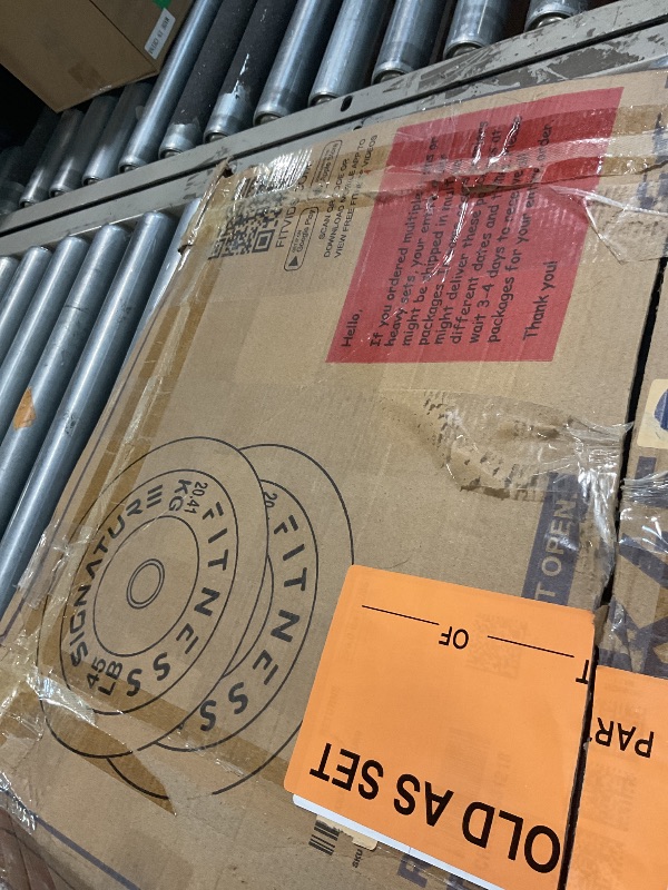 Photo 1 of ***ONE 45lbs PLATE ***Fitvids 2-Inch Olympic Bumper Weight Plates Set Including 180 LB Weight Plates & 7FT Olympic Barbell Bar, Black