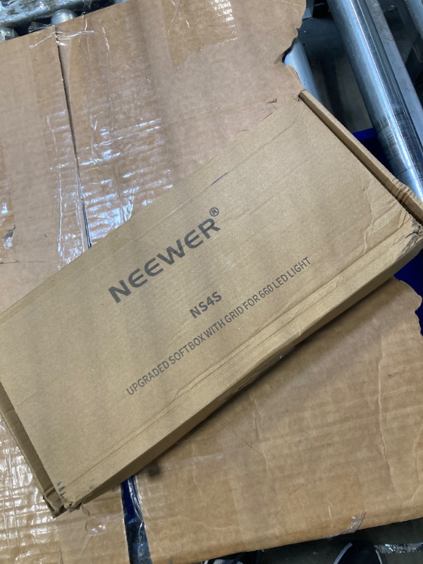 Photo 1 of ***MISSING MAIN PIECE*** NEEWER Upgraded Softbox Diffuser for NL660 RGB660 PRO II LED Video Light Panel, 12.6"x11.6" Foldable with Grid/Bag/Blackout Hood, No Need to Remove barndoors Quick Set Up for Soft Light, NS4S