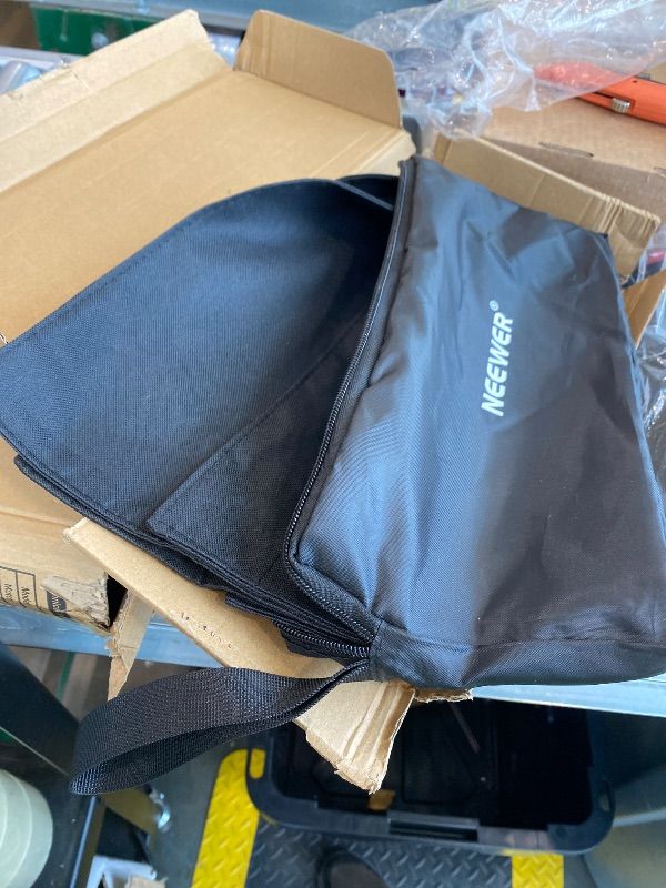 Photo 1 of ***MISSING MAIN PIECE*** NEEWER Upgraded Softbox Diffuser for NL660 RGB660 PRO II LED Video Light Panel, 12.6"x11.6" Foldable with Grid/Bag/Blackout Hood, No Need to Remove barndoors Quick Set Up for Soft Light, NS4S