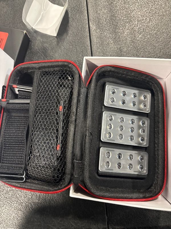 Photo 1 of ** MISSING POWER CORD **  Red Light Therapy Belt, LED 660nm & 850nm Near Infrared Light for Muscle Recovery, Pain Relief, Wearable Wrap –Inflammation, Joint Health & Mobility - Portable & Hands-Free