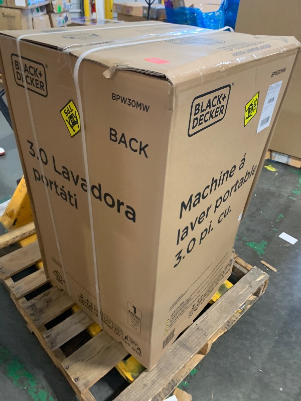 Photo 1 of ** FACTORY SEALED** BLACK+DECKER 3.0 Cu. Ft. Portable Washer, 26.5 lb. Capacity Washing Machine, 6 Cycles, Quick Connect Sink Adapter and Drain Hose Included, Transparent Lid & LED Display, BPW30MW, White