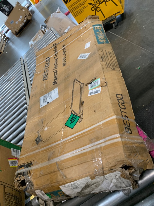 Photo 1 of ** VERY USED/ UNTESTED ** Walking Pad with Handle Bar, BestGod Treadmills for Home Office 330 lbs Capacity Foldable Under Desk Treadmill 5% Walking Treadmills with Incline 2.5 HP Folding Treadmill with Remote Control