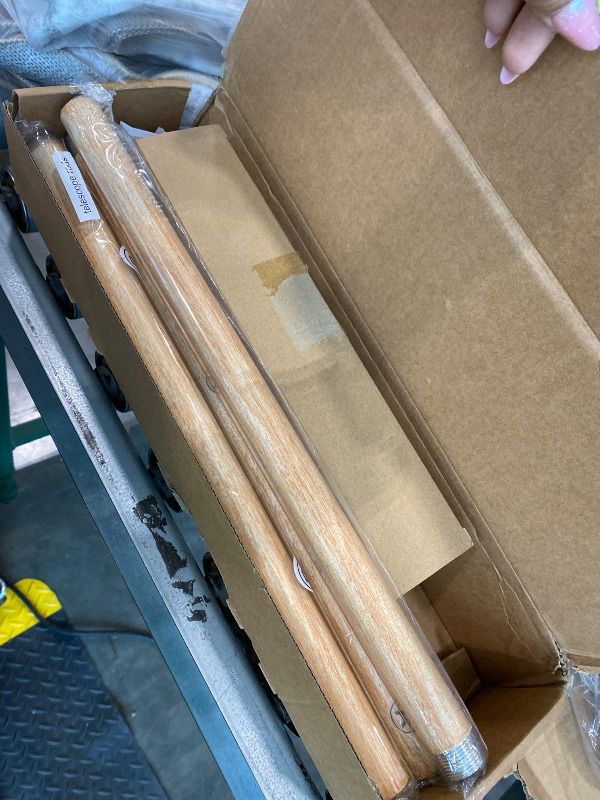 Photo 1 of *UNTESTED*
QDWIS 2 Pack Boho Wood Curtain Rods for Windows 48 to 84 inch,1" Adjustable Heavy Duty Window Curtain Rod with Imitation Wood Grain Finials,Rustic Decorative Drapery Rods Set 36-88'',Weathered Wood