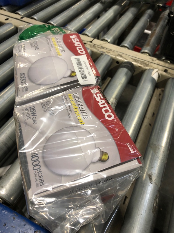 Photo 1 of (2 Pack) G40 Incandescent Light Bulb 2700K Soft Light, Decorative Globe Light Bulbs,E26 Medium Base, Perfect use for Decor, Pendant, Bathroom/Vanity Mirror Makeup, Dimmable. White-Finish (25)