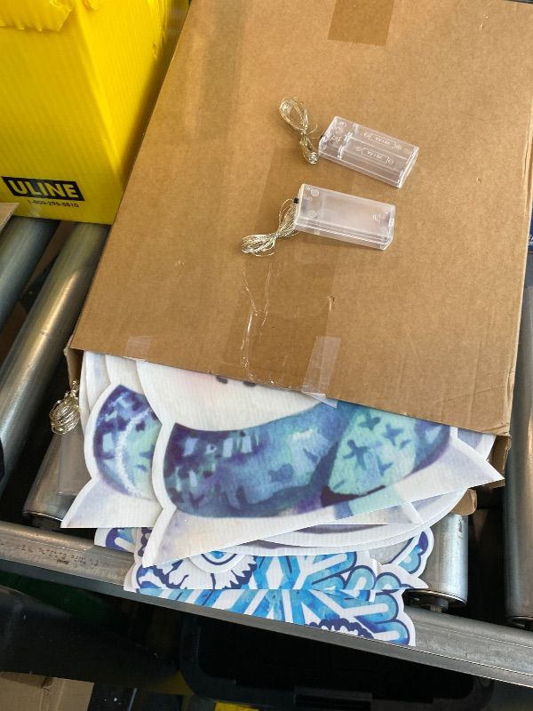 Photo 1 of ***MISSING BATTERY PACK*** Bencailor 4 Pcs Winter Outdoor Decorations Snowman Snowflake Yard Signs with Stakes Christmas Garden Signs with LED Light Xmas Holiday Large Yard Decor for Home Lawn Party Favor Supplies(Winter Style)