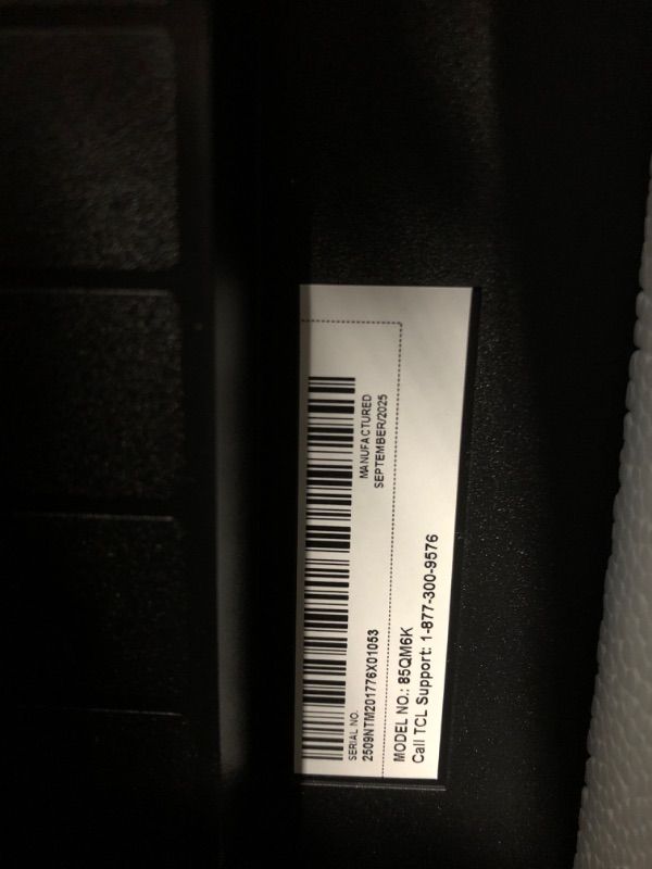 Photo 1 of ***BROKEN SCREETNx**** CL 85 Inch Class QM6K Series | Mini LED QLED 4K HDR | 85QM6K, 2025 Model | 120HZ-144HZ High Brightness Smart Google TV Dolby Atmos Onkyo Audio | Voice Remote Alexa Gaming Streaming Television