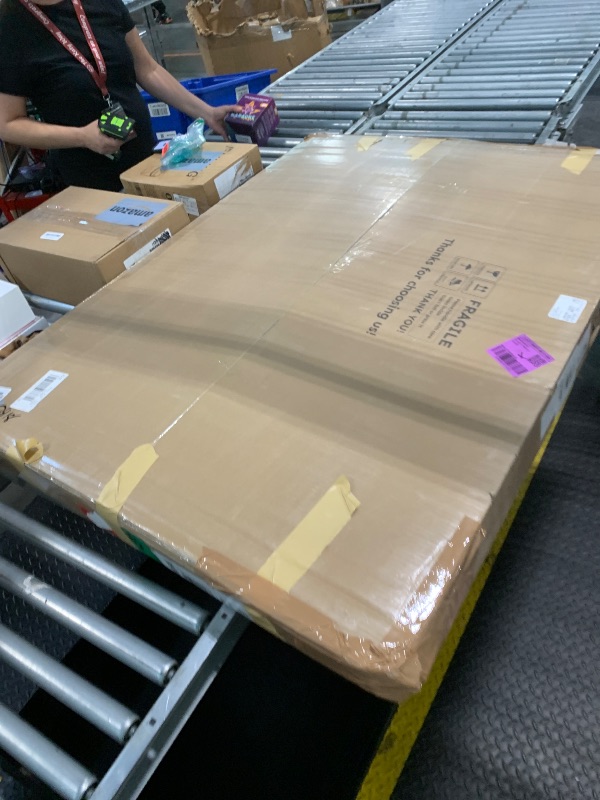 Photo 1 of ***Major Damage*** ***Broken Glass In Box*** Hasipu Hollywood Vanity Mirror with Lights, 47" x 35" Makeup Mirror with 24 Dimmable LED Bulbs 3 Color Modes & Detachable, 5X Magnifying Glass, Touch Control, USB and Type-C, Tempered Glass