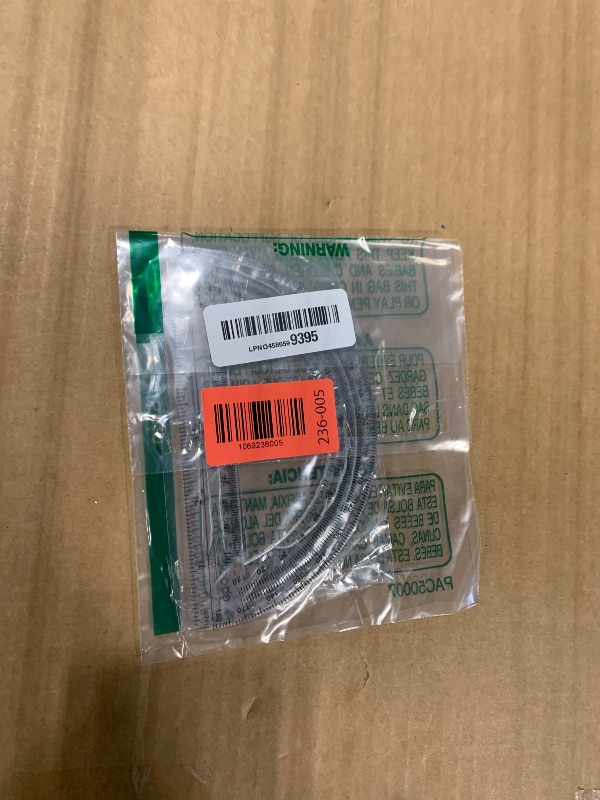 Photo 1 of ** SCRATCHES**
EBOOT Plastic Protractor Math Protractors 180 Degrees, 6 Inch, Pack of 2 (Clear)