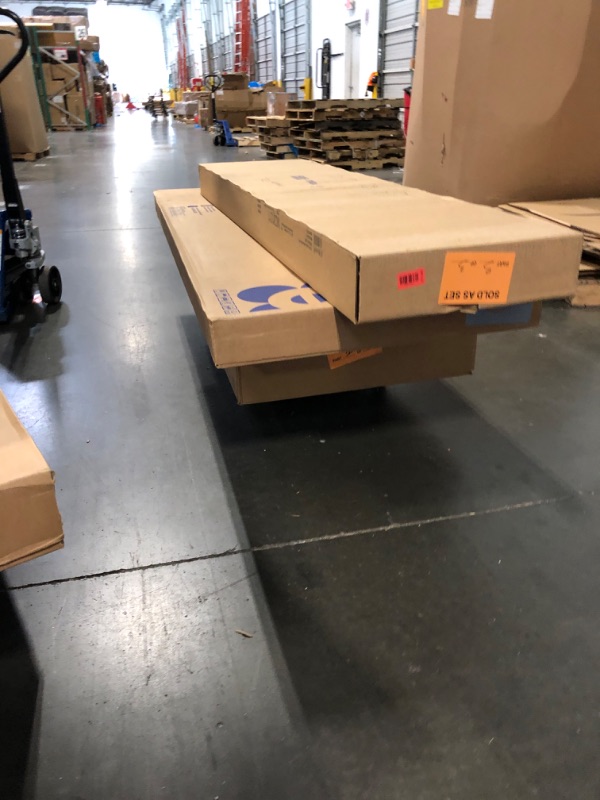 Photo 1 of *** SEET OF 3 XL BOXES BRING TRUCK *** LITTLE TREE Large Computer Desk with File Cabinet, 63 Inch Executive Desk L Shaped Office Desk with Drawers and Storage Shelves, Business Furniture Desk Workstation for Home Office