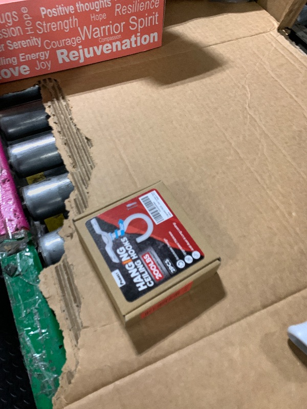 Photo 1 of [UPGRADED] 2Pcs 200LBS Rotatable Ceiling Hooks with 4 Screw Points Base, Wall Mount Metal Hanger White Ceiling Hook for Hanging Plant, Bird Feeder, Lights, Bed Canopy, Wind Chime, Indoor Outdoor Decor