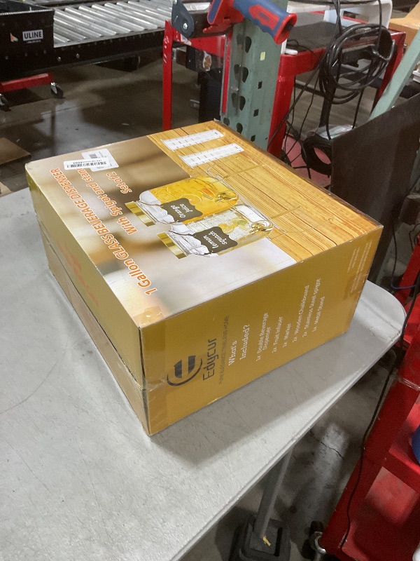 Photo 1 of 1 Gallon Glass Drink Dispenser Set of 2 – Drink Dispensers for Parties, Beverage Dispenser with Stand & 100% Leakproof Spigot, Ideal for Lemonade, Juice, Iced Tea, Laundry Detergent Dispenser