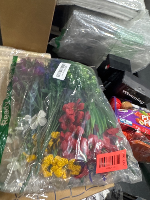 Photo 1 of 18 Bundles Artificial Flowers for Outdoors, UV Resistant Realistic Fake Spring Summer Flowers with Plastic Faux Lavender Plants for Outside Garden Patio Porch Window Box Hanging Planters Home Decor