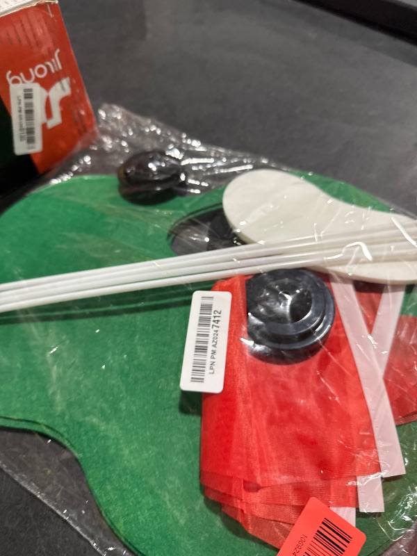 Photo 1 of 4 Set Golf Centerpieces Table Decorations, Ball Sand Trap Red Flag Plastic Flagpole Base for Golf Club Sport Party Decor Supplies.