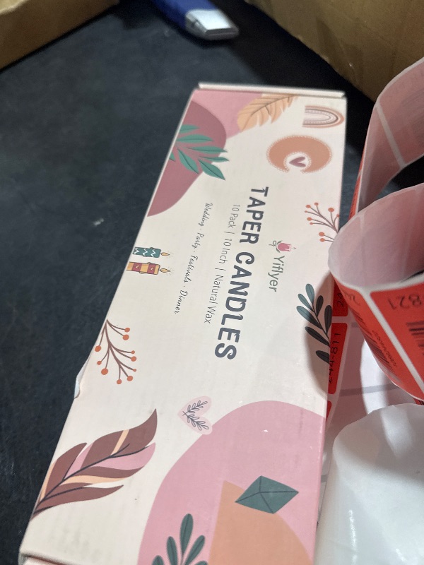 Photo 1 of 10 Inch Pale-Pink Taper Candles for Home Decoration, 10 Pack Unscented Candlesticks for Dinner Wedding Party, Smokeless and Dripless Candle Sticks