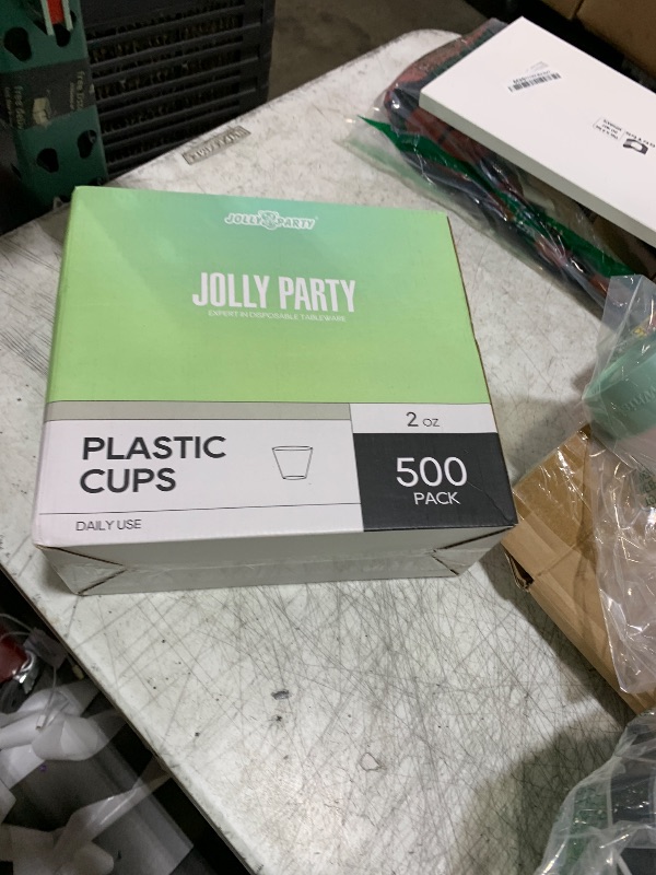 Photo 1 of 2 OZ 500 Pack Plastic Shot Glasses, Disposable Cups, Wine Tasting Cups, Small Plastic Tumbler for Whiskey, Wine Tasting, Food Samples, Perfect for Halloween, Thanksgiving, Christmas Party
