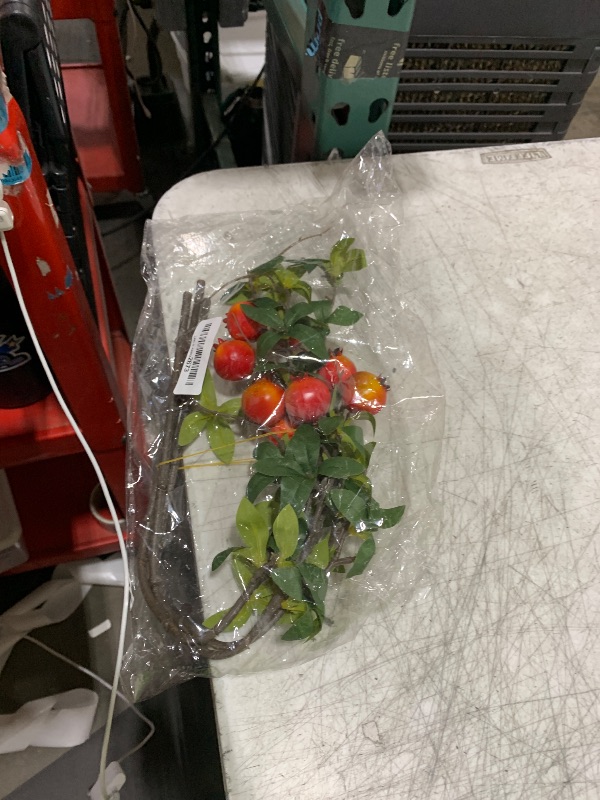 Photo 1 of 3 Bunches 27.5inch Artificial Pomegranate Branches with Stem Faux Fruit for Vase Realistic Fake Pomegranates Tree Branch for Kitchen Decoration Home Wedding Party Farmhouse Garden Spring Summer Decor