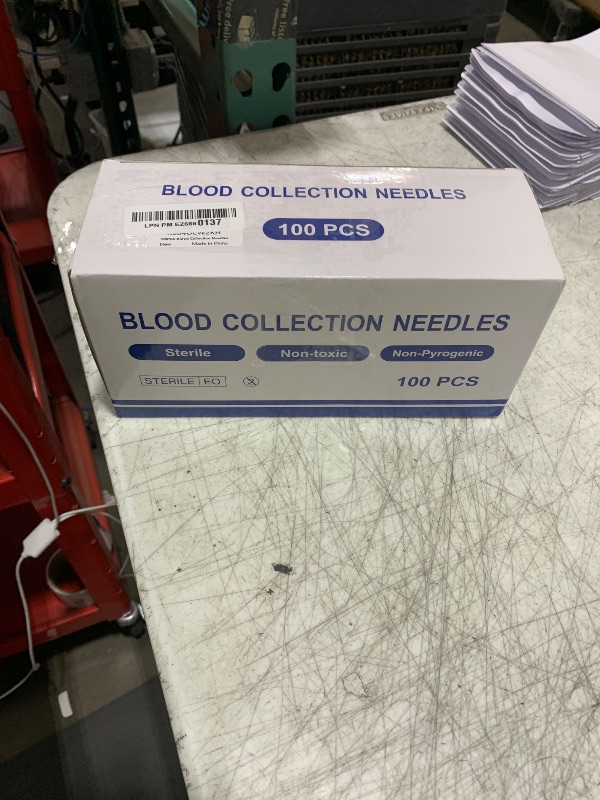 Photo 1 of 100PCS-Blood Collection Needles?23G Butterfly Needles Sets with Luer Connector