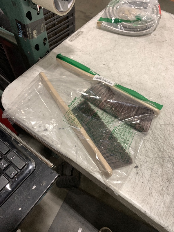 Photo 1 of 2 Pcs Hand Broom Brush, Wooden Handle Soft Bristle Cleaning Dust Brush?for Furniture, Bed, Car, Bench, Crevice Cleans, Sofa, Fireplace, Clothes (Straight Handle)