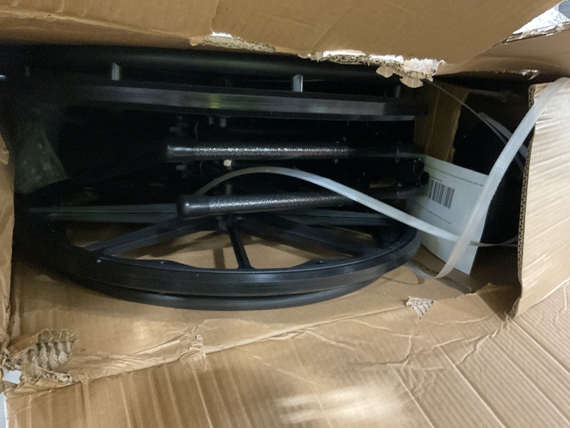 Photo 1 of *PARTS ONLY** Medline Comfortable Folding Wheelchair with Swing-Back, Desk-Length Arms and Elevating Footrests, 20”W x 16”D Seat