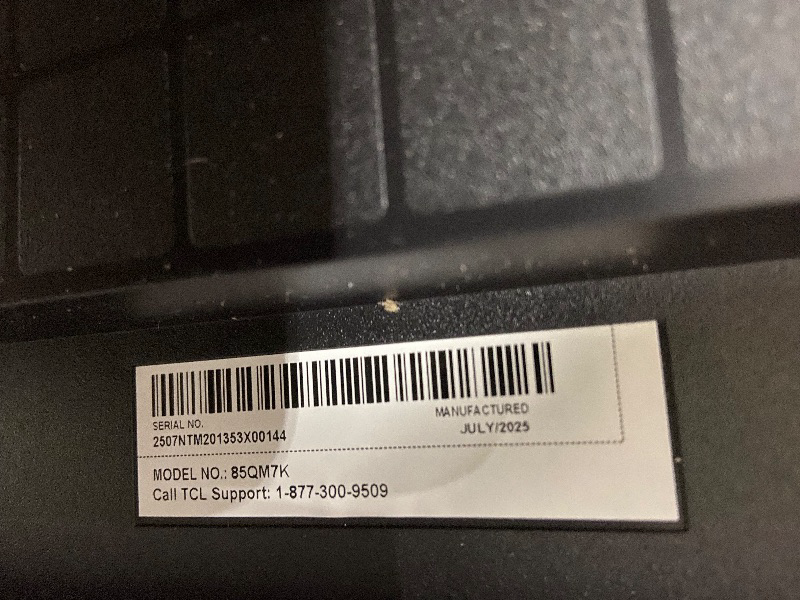 Photo 1 of **NONFUNCTIONAL, SOLD FOR PARTS*******TCL 85-Inch Class QM7K Series QD-Mini LED 4K UHD Google Smart TV Best Premium Mini-LED TV - QLED, 144hz, 288hz Gaming Rate, Anti-Reflective Screen, Bang & Olufsen Audio, Atmos