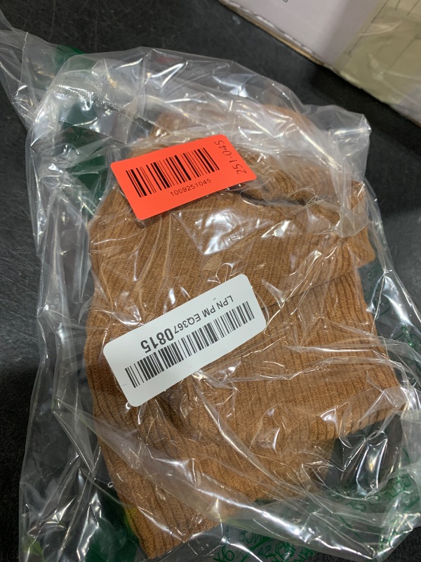 Photo 1 of 1 Pc Brown Small Corduroy Tote Bag 8.3 x 4 x 10.2 inch