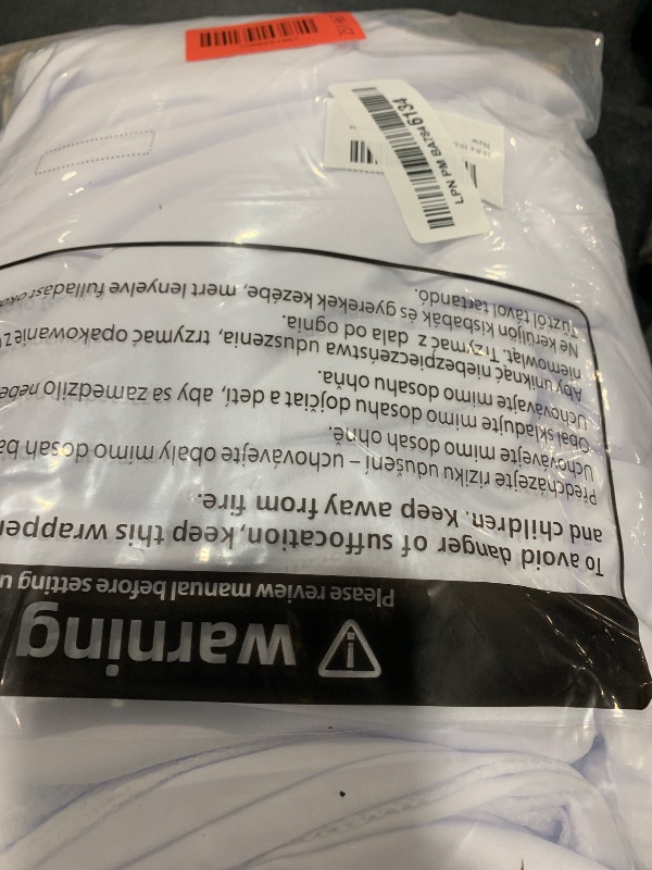 Photo 1 of 10 ft x 10 ft Wrinkle Free White Backdrop Curtains for Wedding Parties, Polyester Photography Backdrop Drapes for Birthday Parties Stage Backdrop Stand, 2 Panels 5x10FT Background Curtains